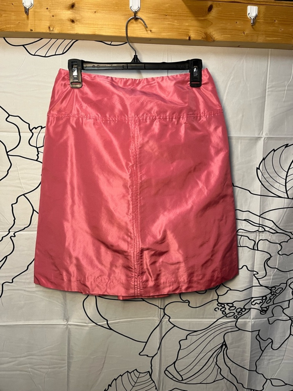 J. Crew 100% Silk Pink A-Line Inverted Box Pleat Skirt Y2K Release (rack) - Picture 5 of 5